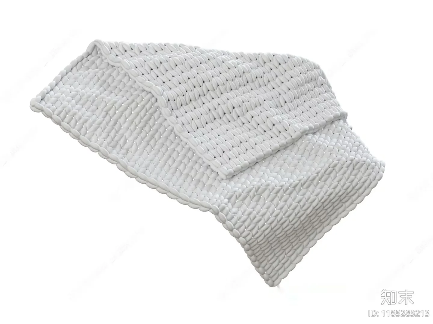A White Woven Mat 3D Model – 2936 – VRAY Render
