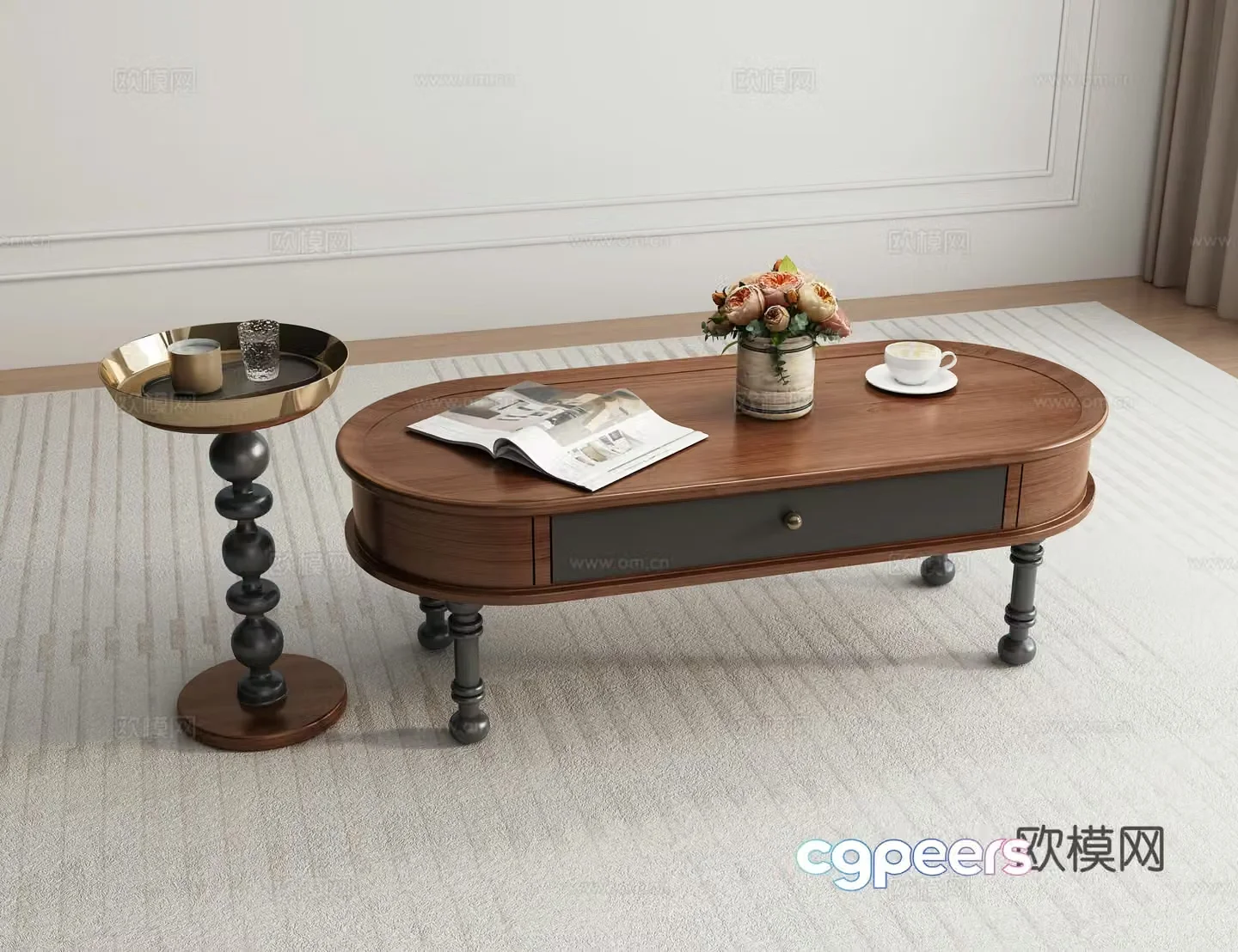 Middle -aged Fengzi Mother Coffee 3D model