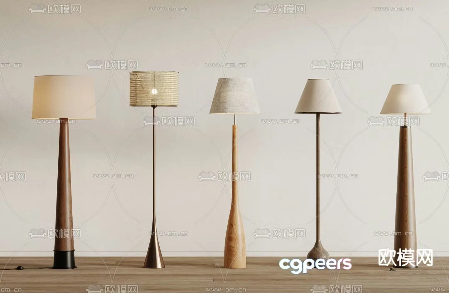 Wabi-sabi floor lamp 3d model