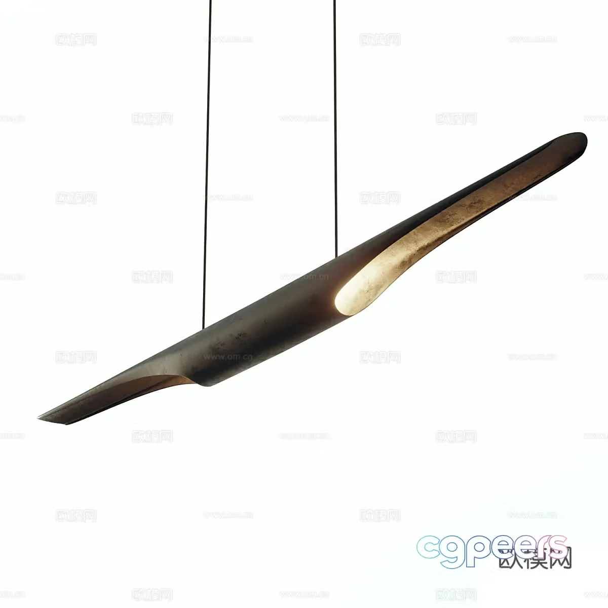 Modern minimalist decorative chandeliers 3d model