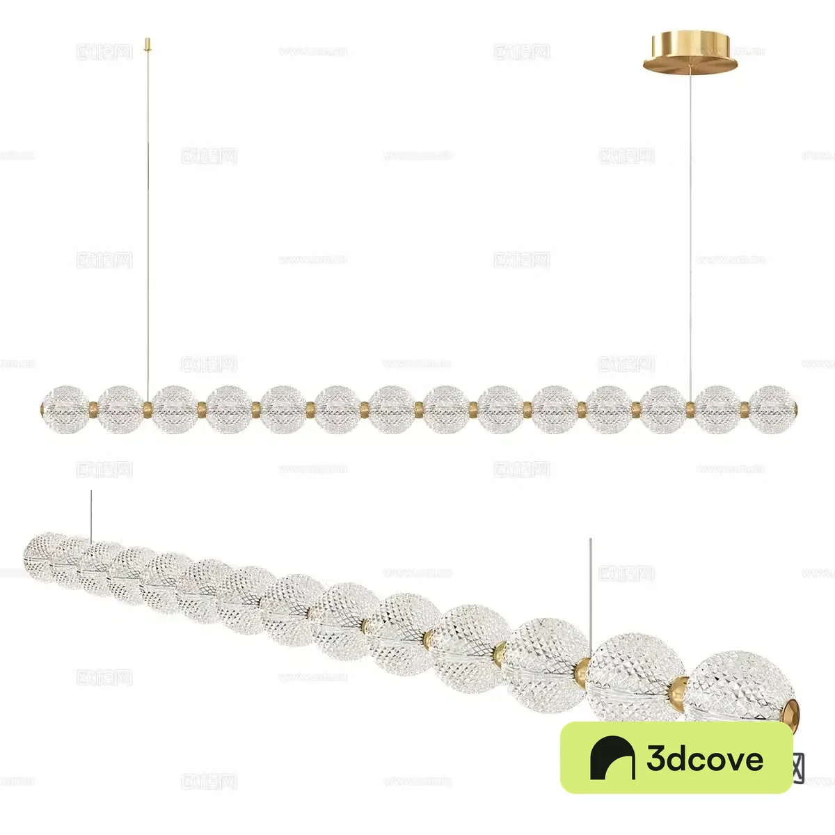 Modern long chandelier straight chandelier