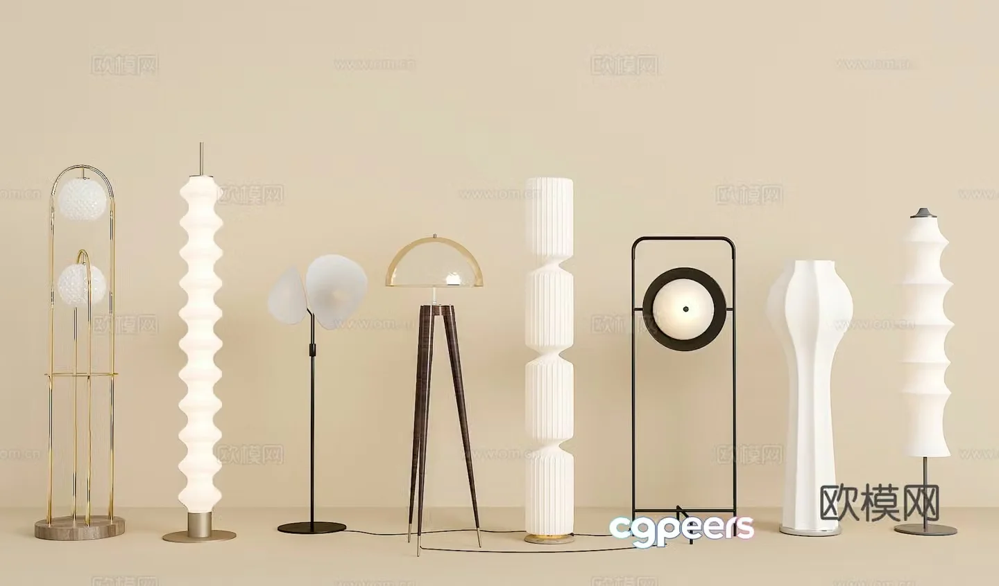 Floor lamp Metal floor lamp Art floor lamp 3d model