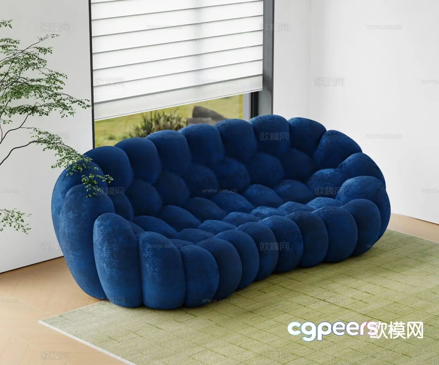 Curved sofa bubble sofa special shaped sofa 3d model