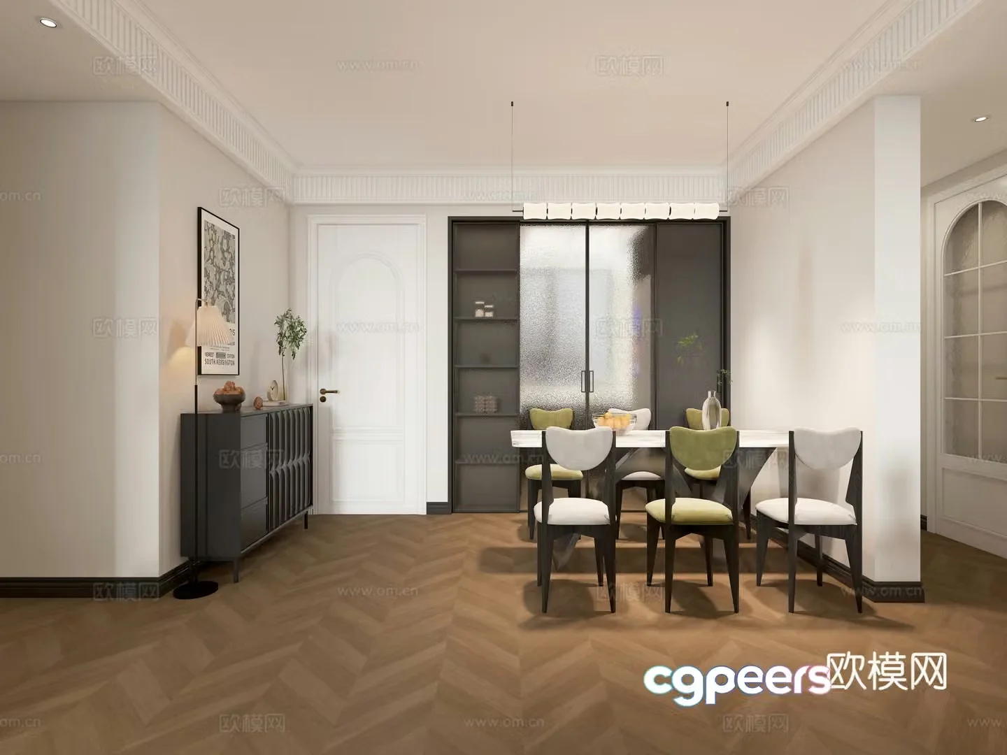 French restaurant 3d model