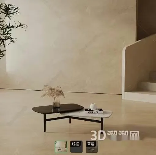 Modern Living Room 3D Model – 22934 – VRAY Render