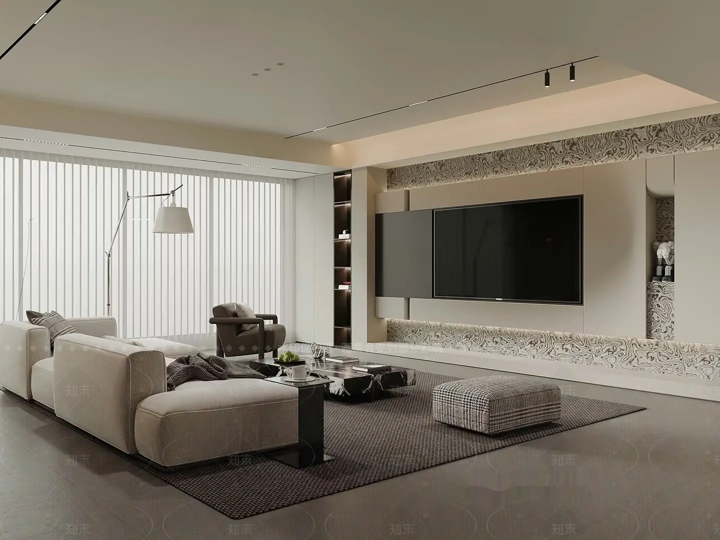 Modern Living Room 3D Model – 14749 – VRAY Render