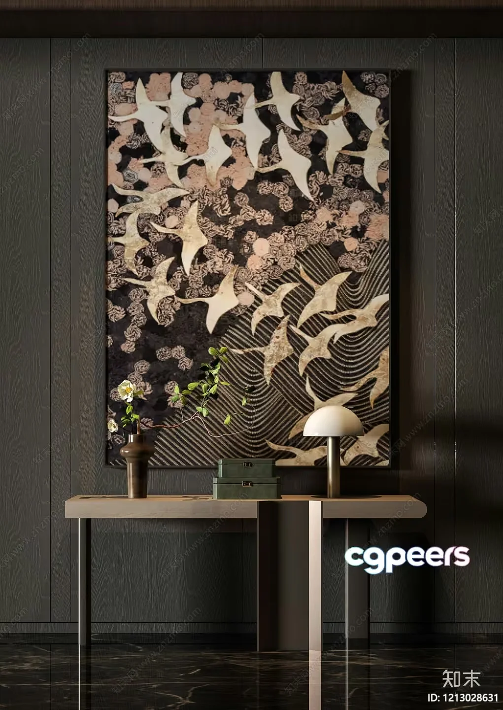 Modern Abstract Art 3D Model – 4720 – VRAY Render