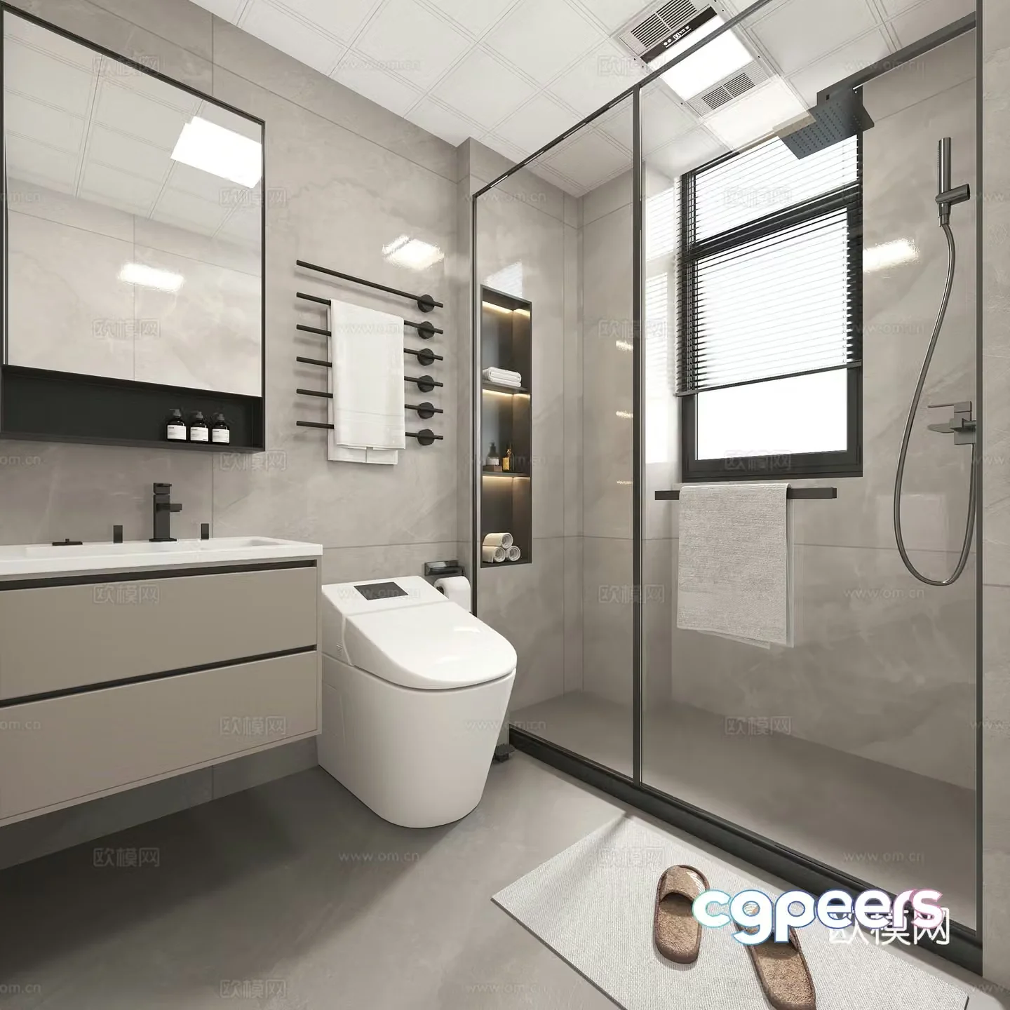 Modern bathroom 3d model