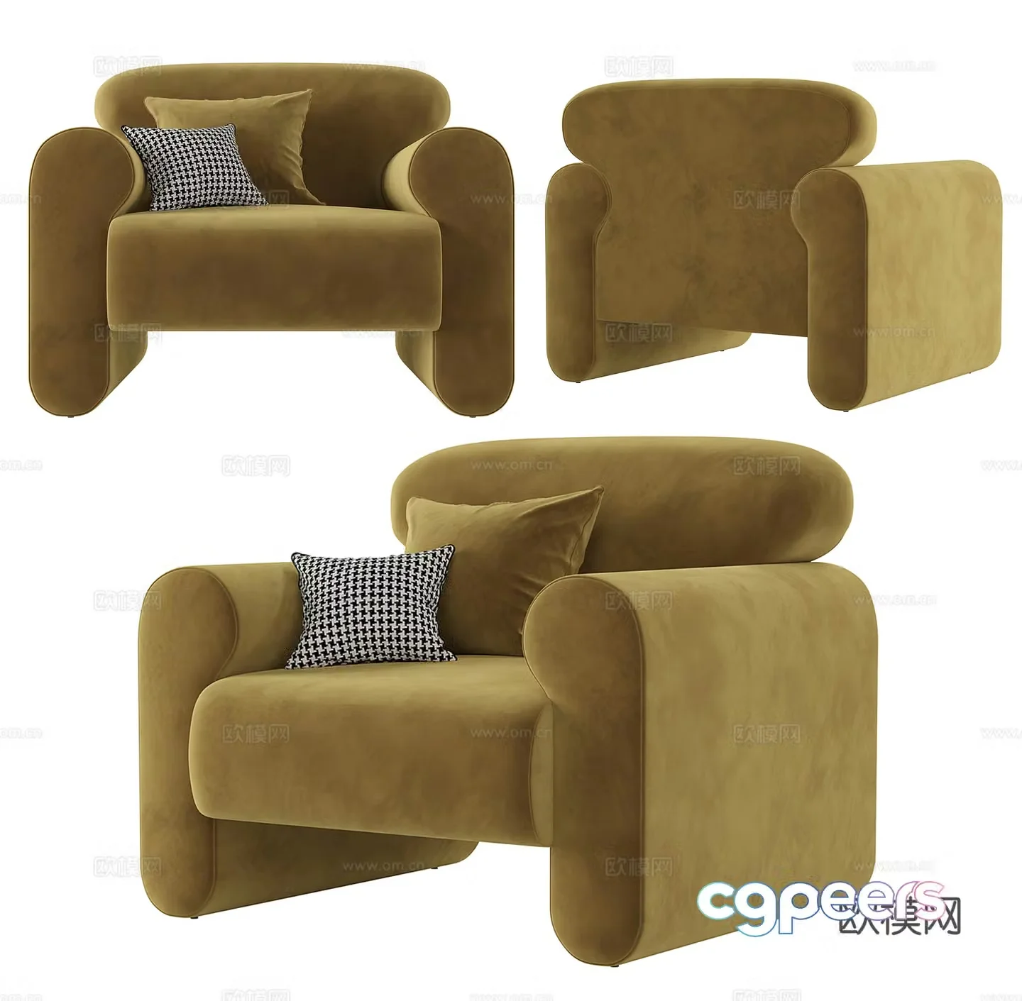 Modern single sofa 3d model