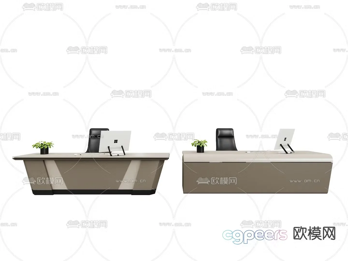 Desk table boss table 3d model