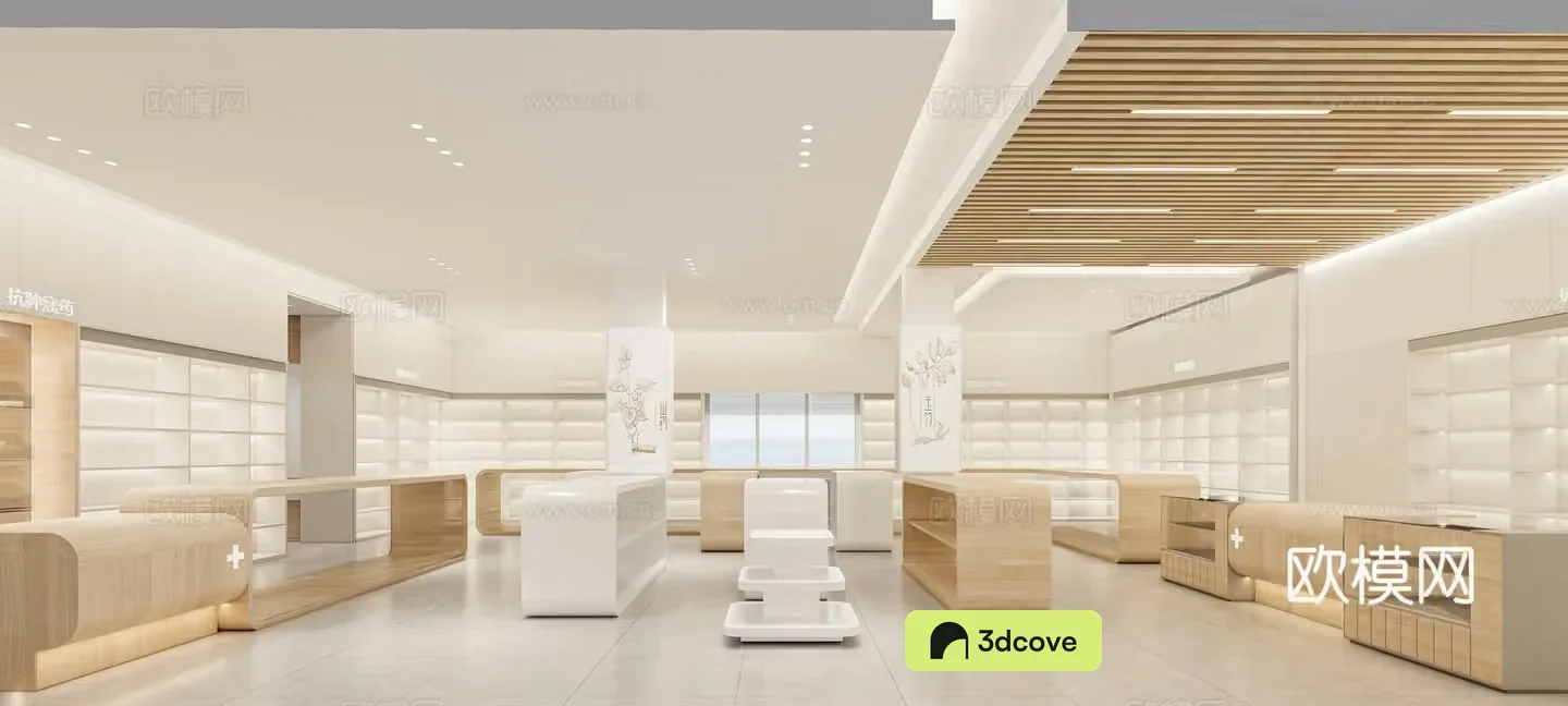 Modern pharmacy Chinese medicine store medicine cabinet Chinese herbal medicine cabinet store