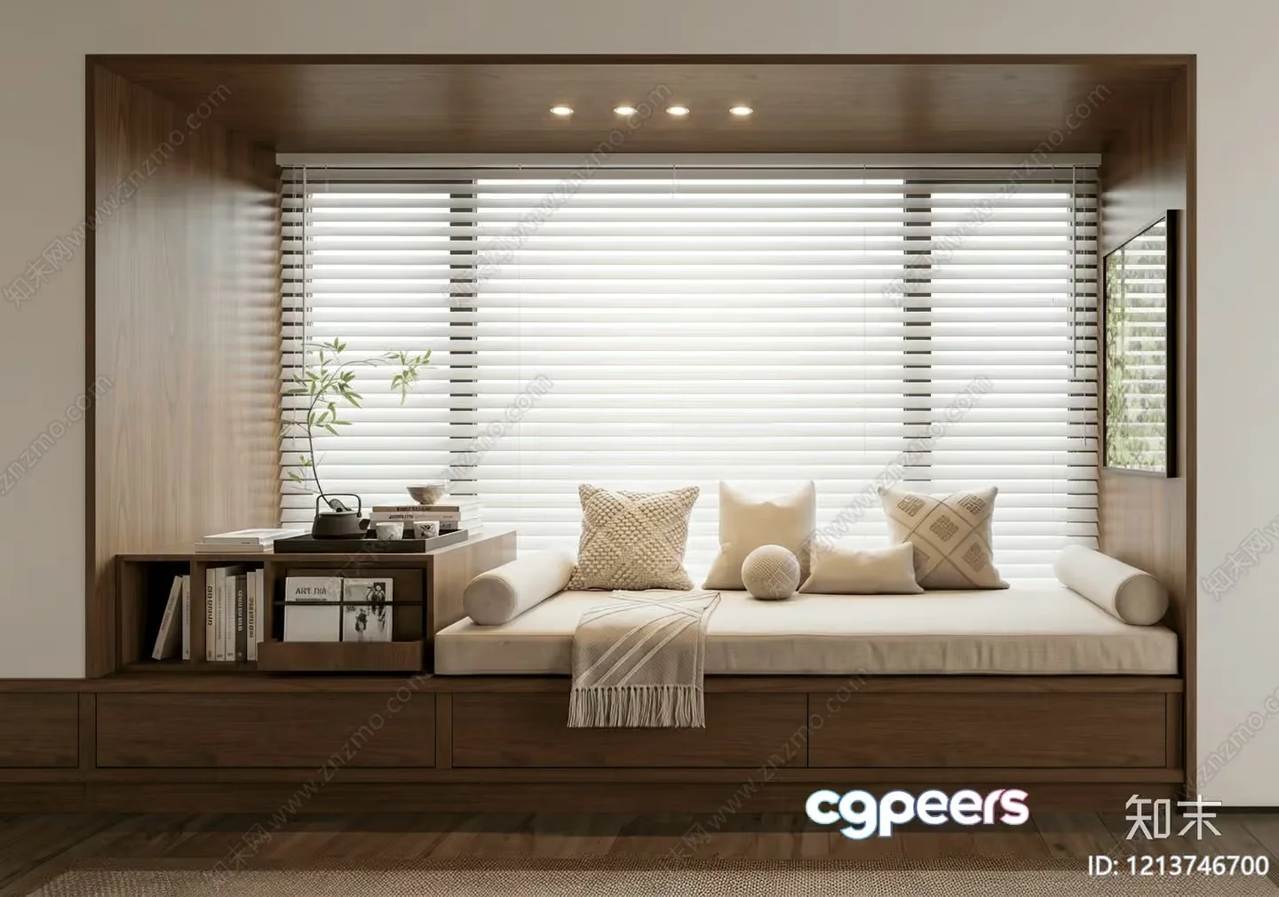 Cozy Reading Nook 3D Model – 12562 – VRAY Render