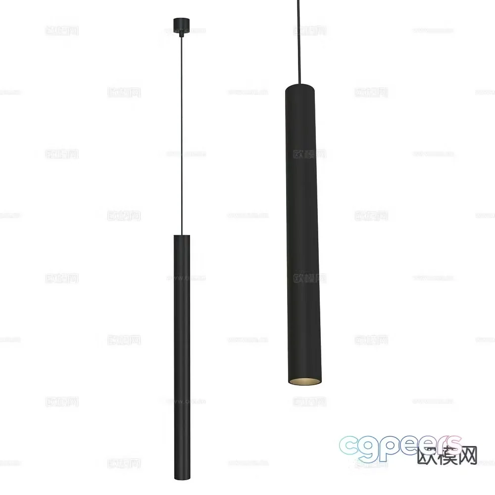 ANCARD minimalist long chandelier 3d model