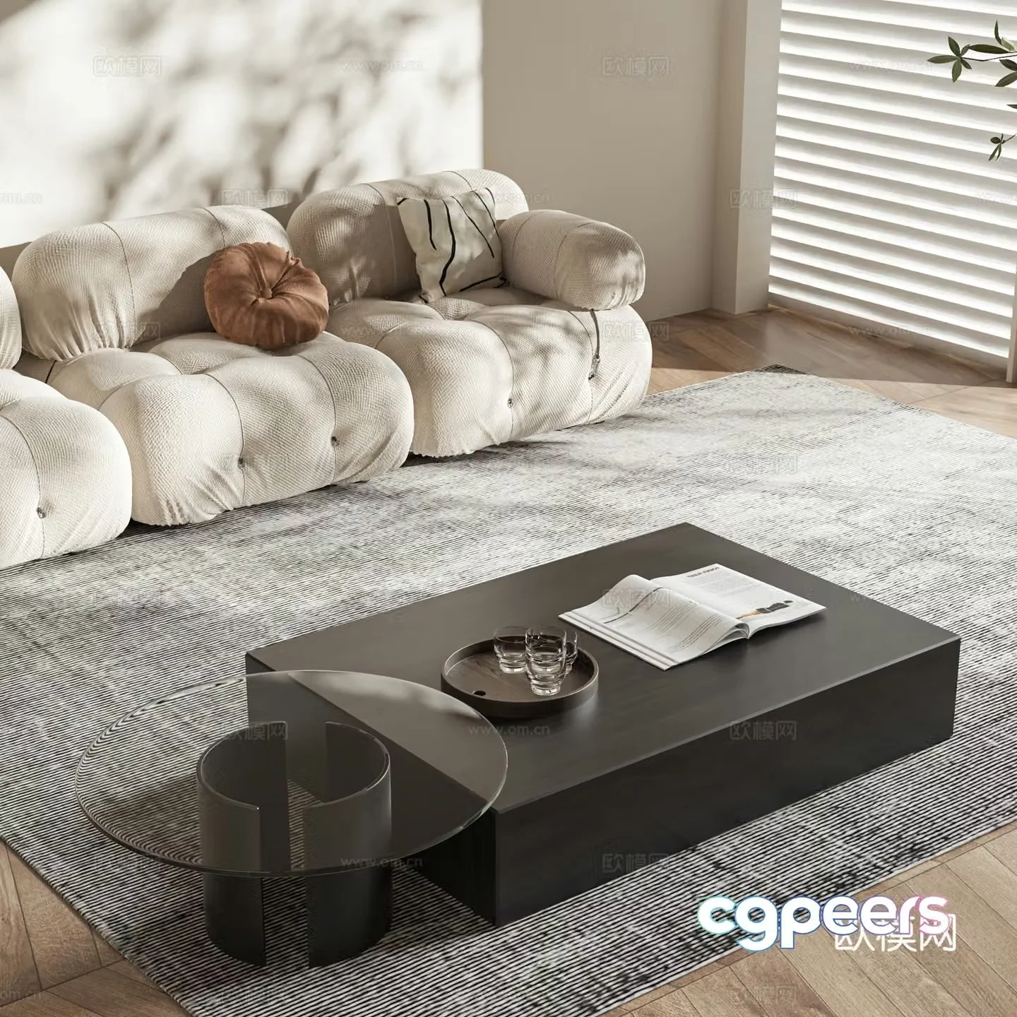 Modern style coffee table 3d model