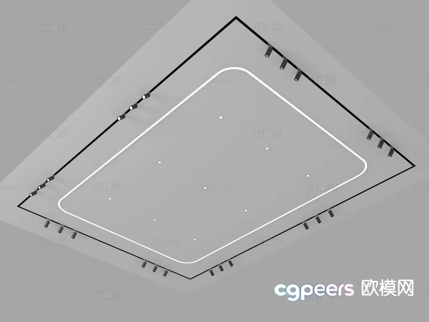 Modern ceiling downlight spotlight 3d model