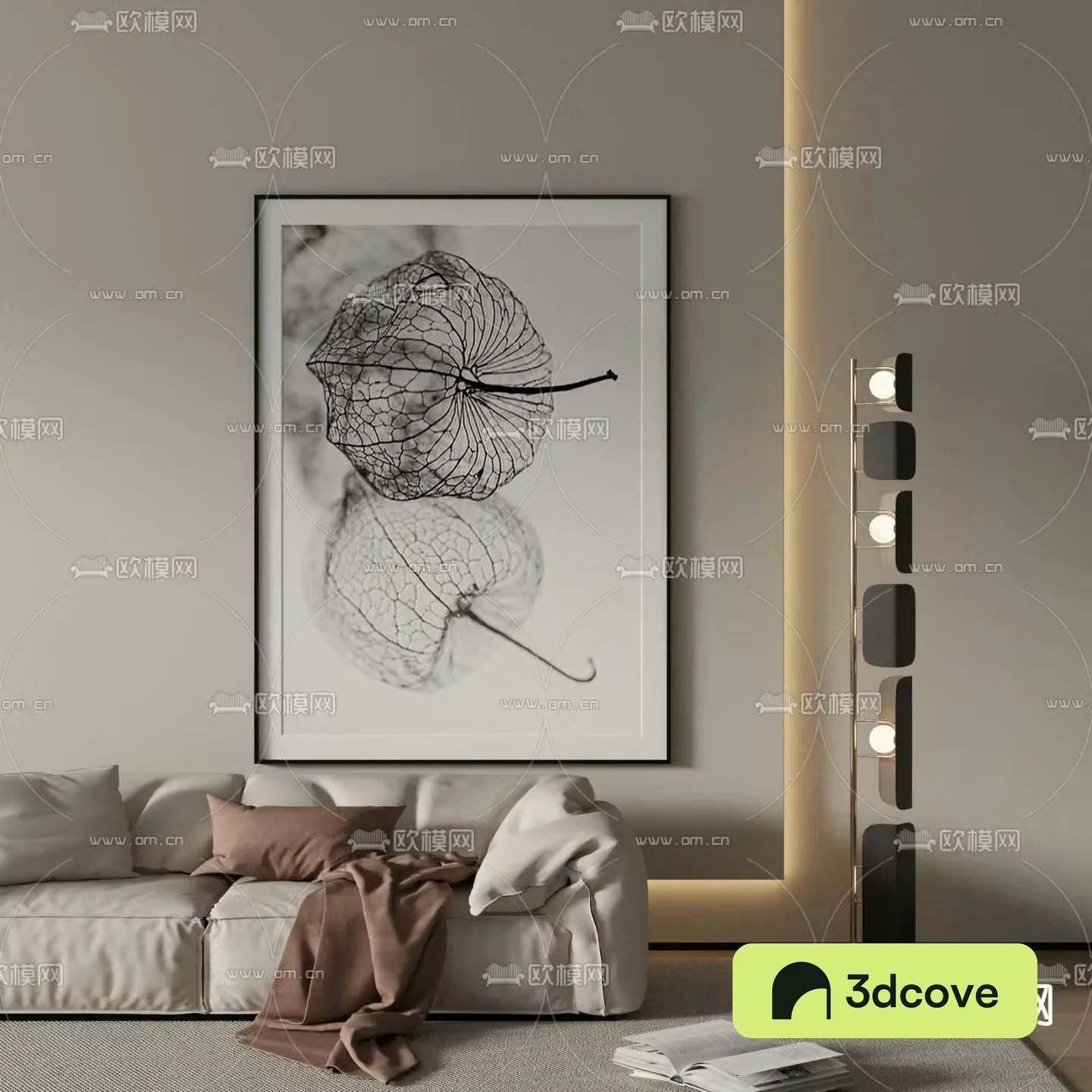 Decorative painting Abstract painting Black and white painting