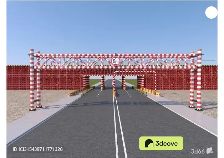 A Road With A Gate