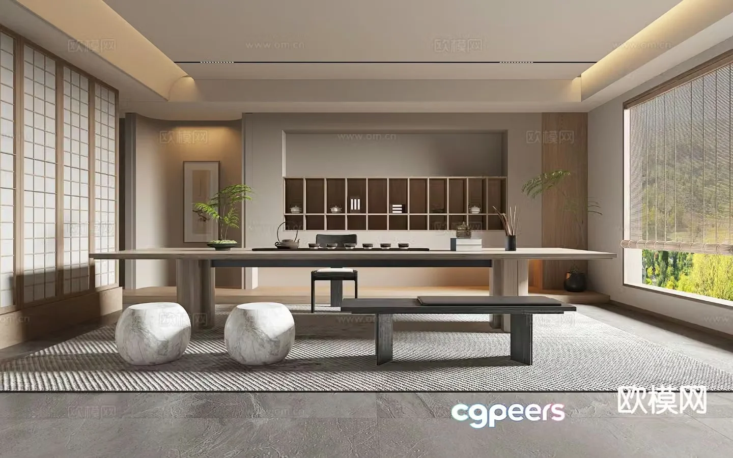 New Chinese tea room 3d model