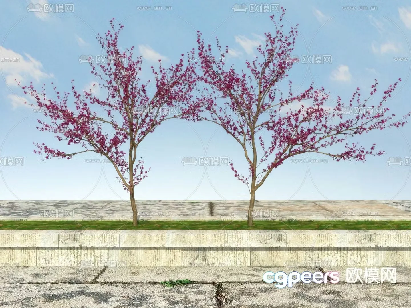 Big tree Landscape tree Flower tree 3d model