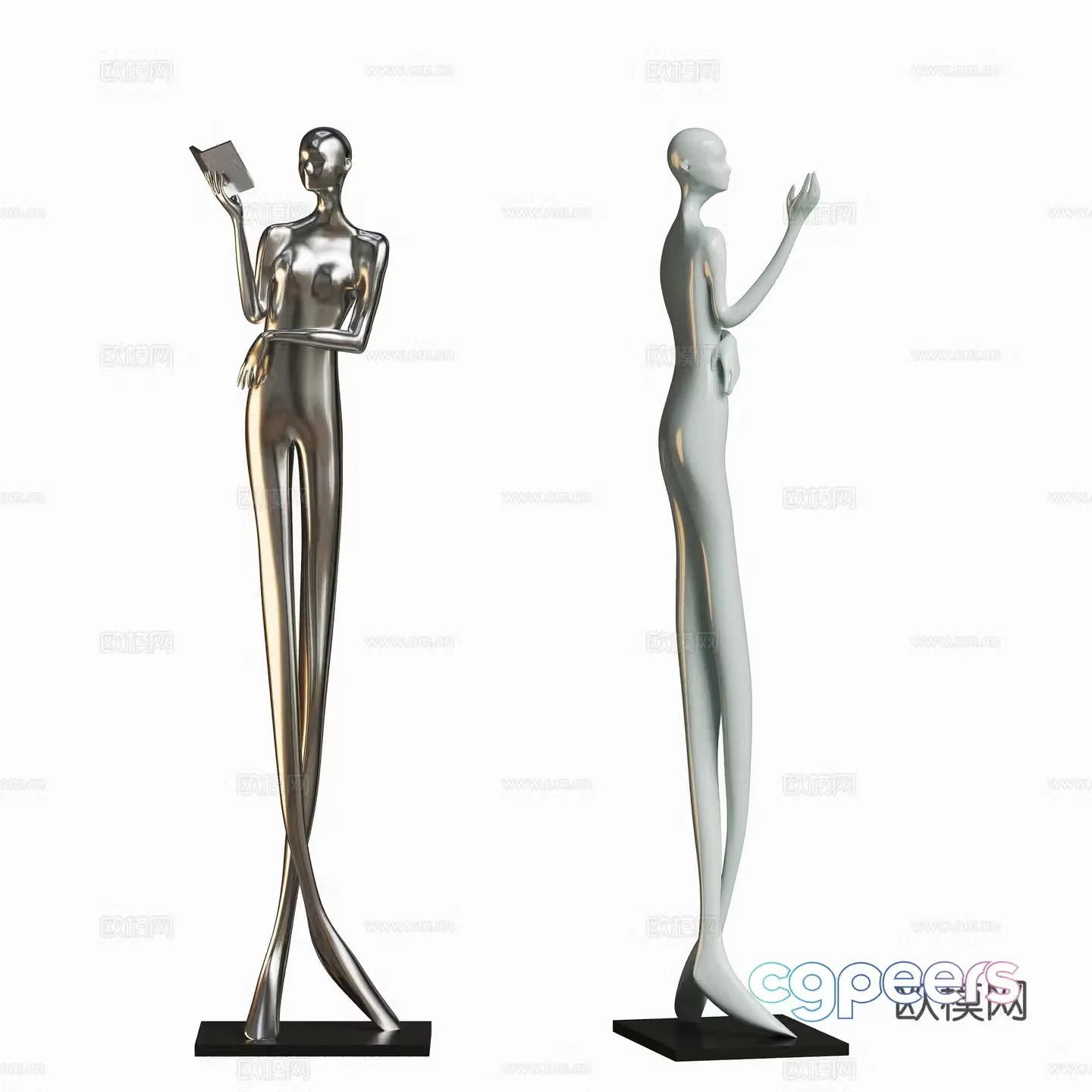 Modern character sculpture 3d model