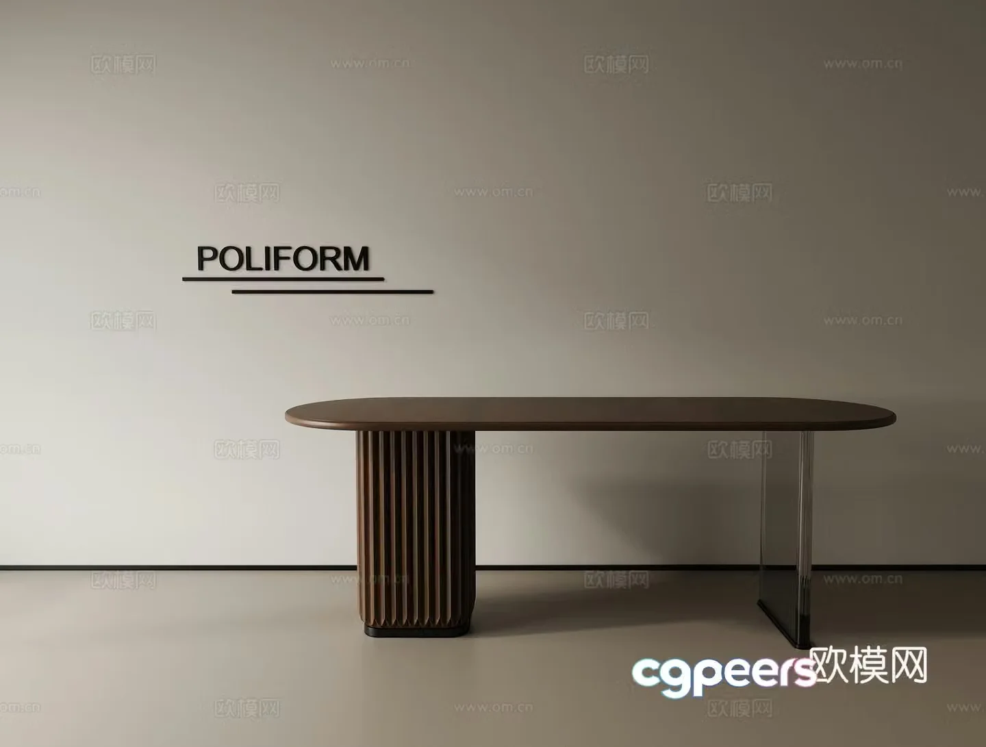 Dining table desk tea table 3d model