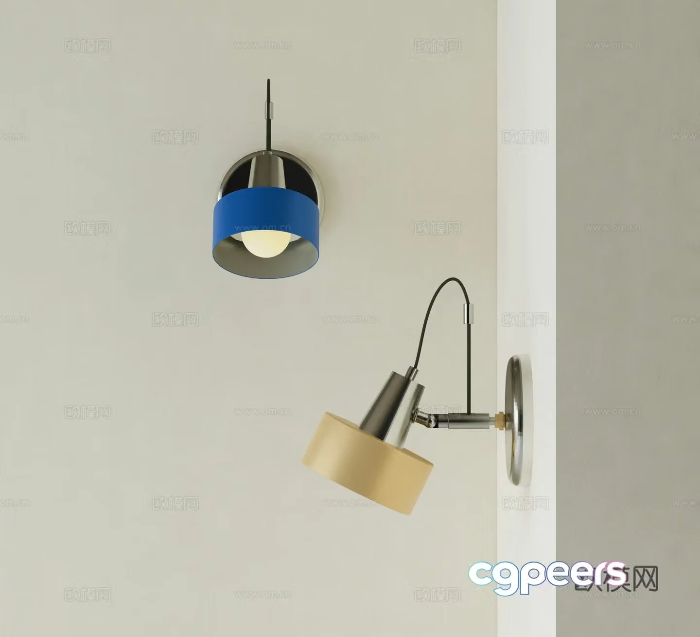 Modern wall lamp Metal wall lamp 3d model