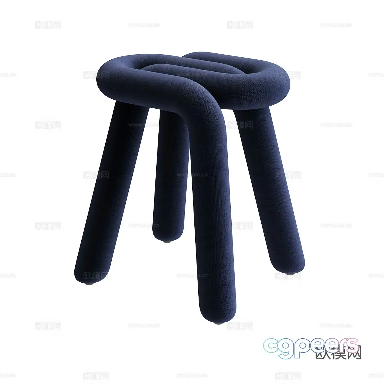Moustache Minimalist stool Fabric stool Sofa stool Makeup stool Small stool 3D model