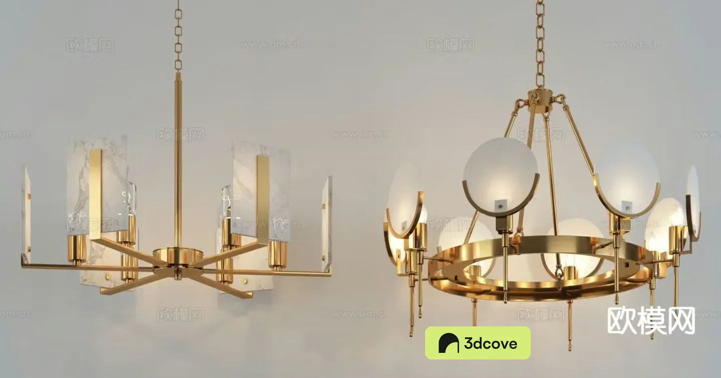Light luxury chandelier multi-head chandelier