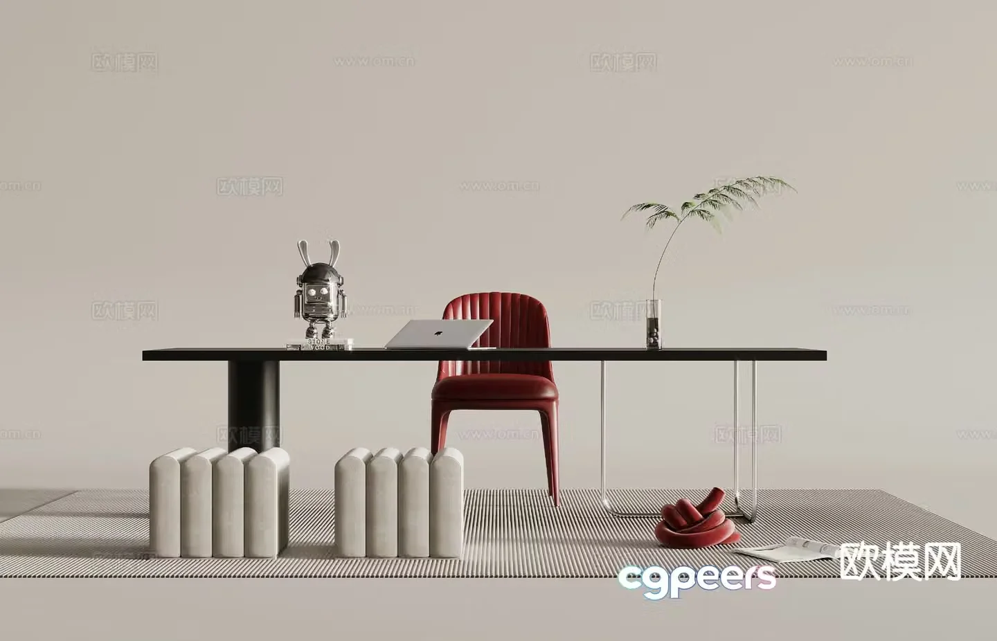 Modern desk 3d model