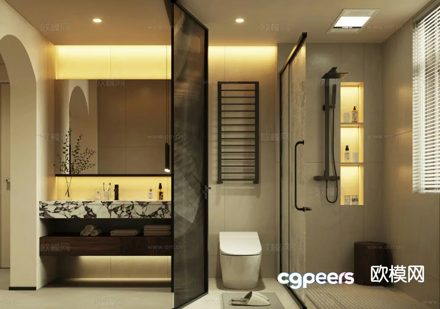 wabi-sabi bathroom bathroom 3d model