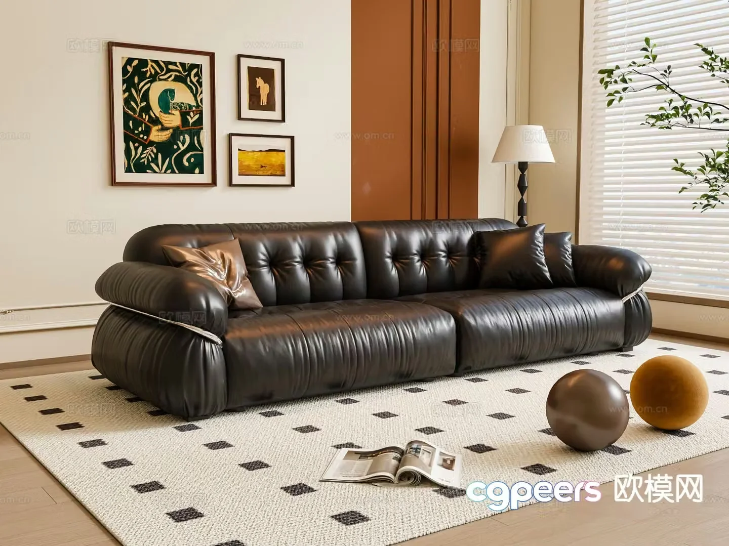 French love sofa 3d model