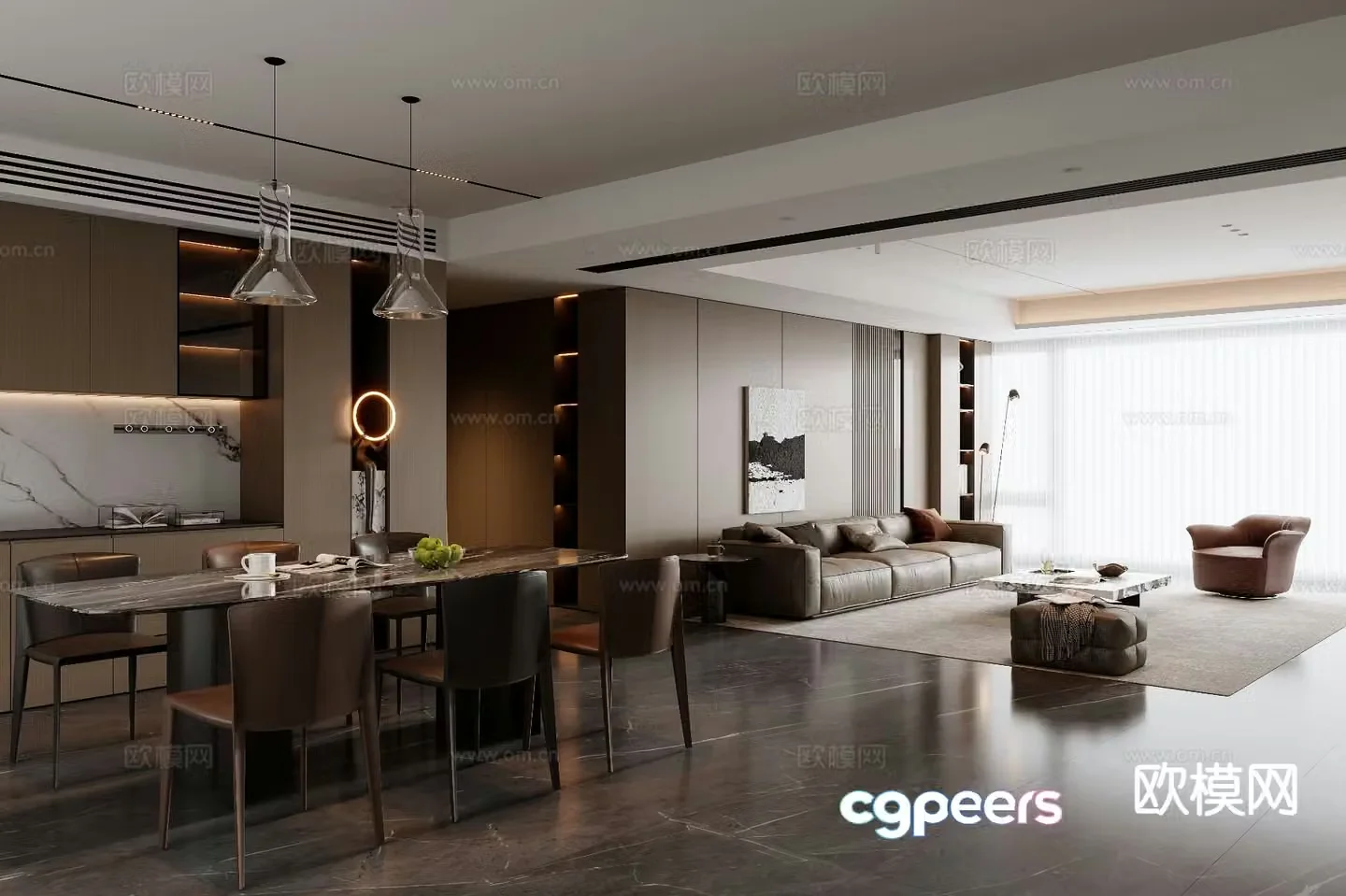 Italian restaurant 3d model