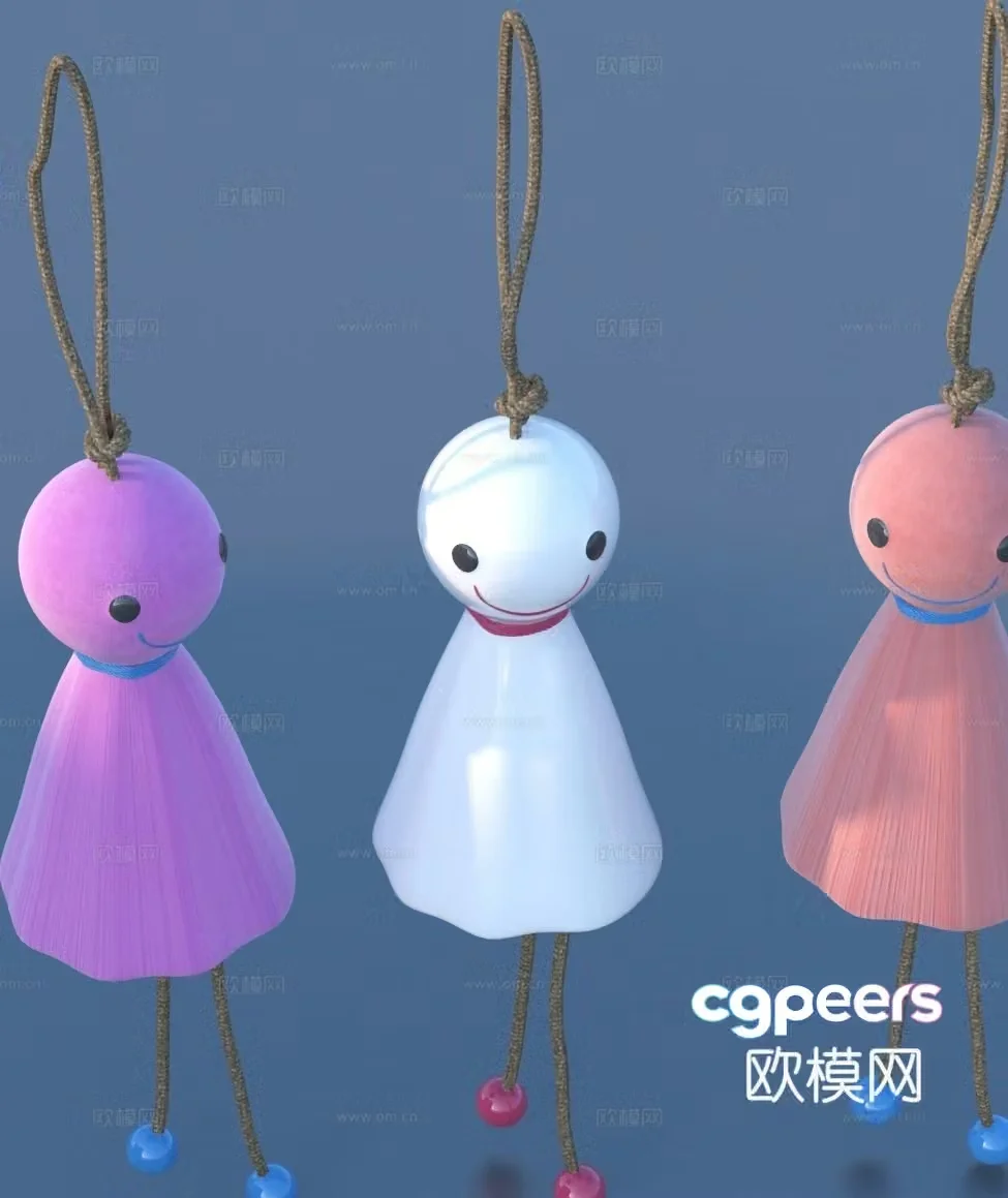 Modern Sunny Doll Doll Trendy Toy Ornament 3D Model