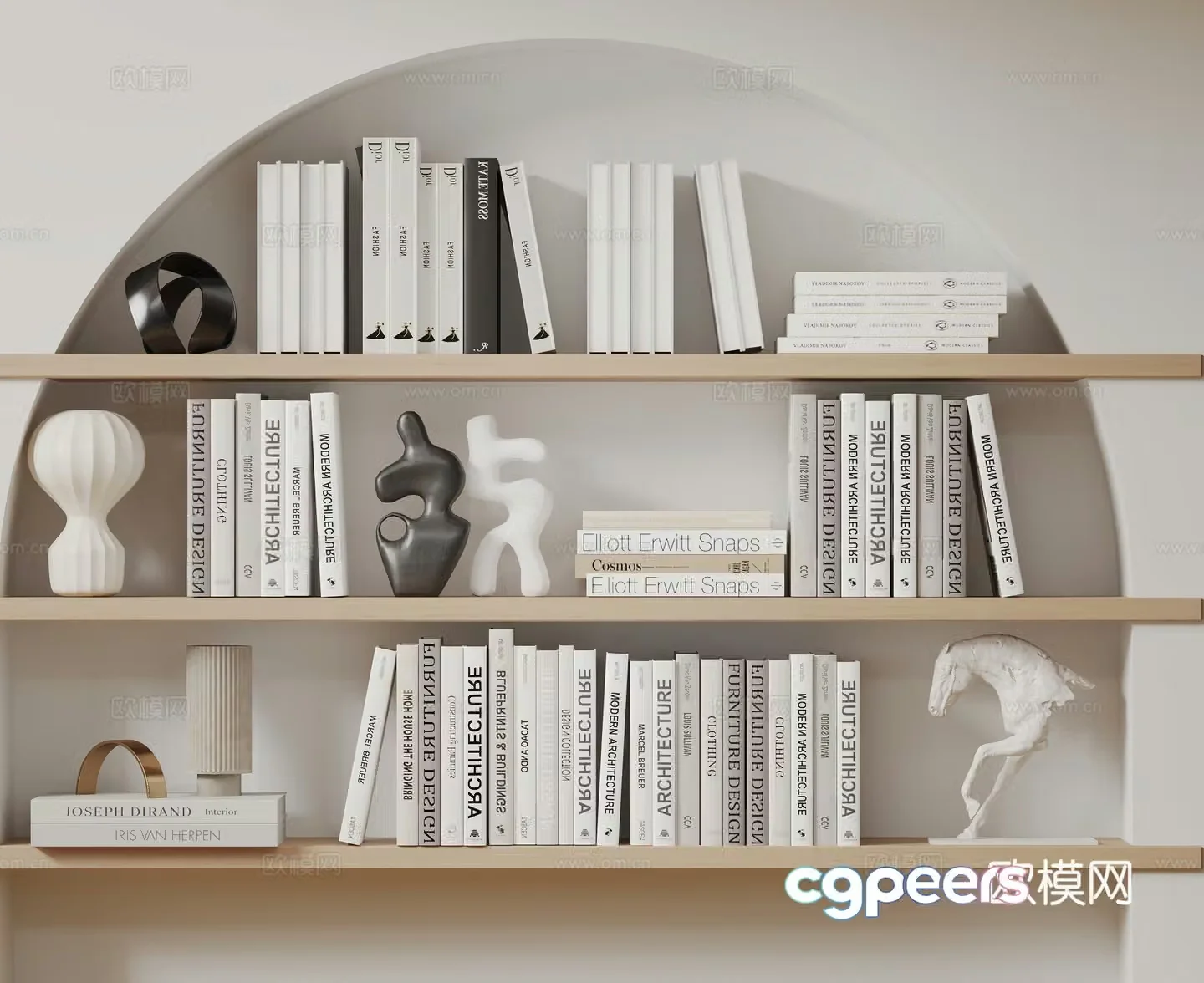 Modern jewelry ornaments Books Books Decoration 3D Model