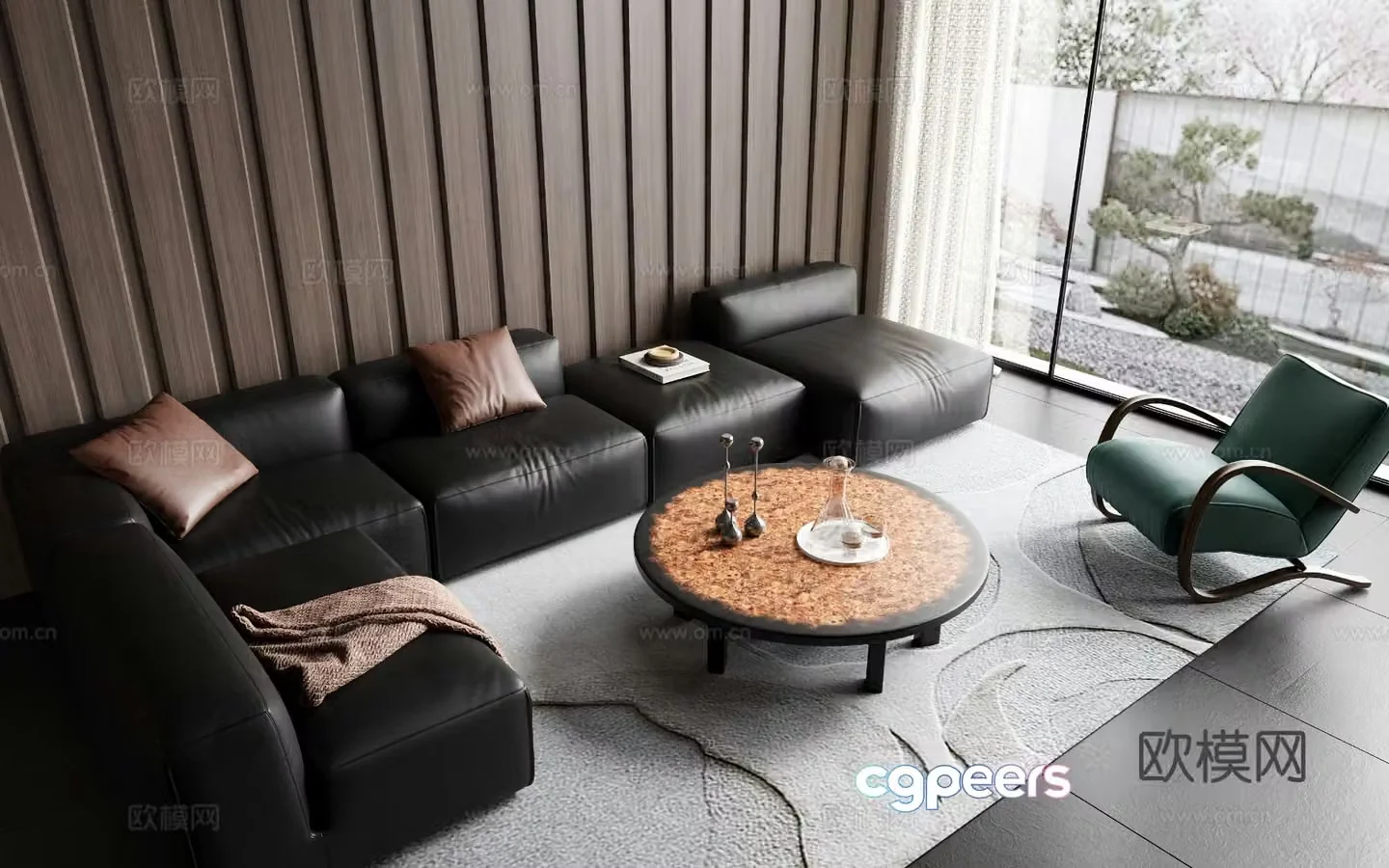 Italian sectional sofa 3d model