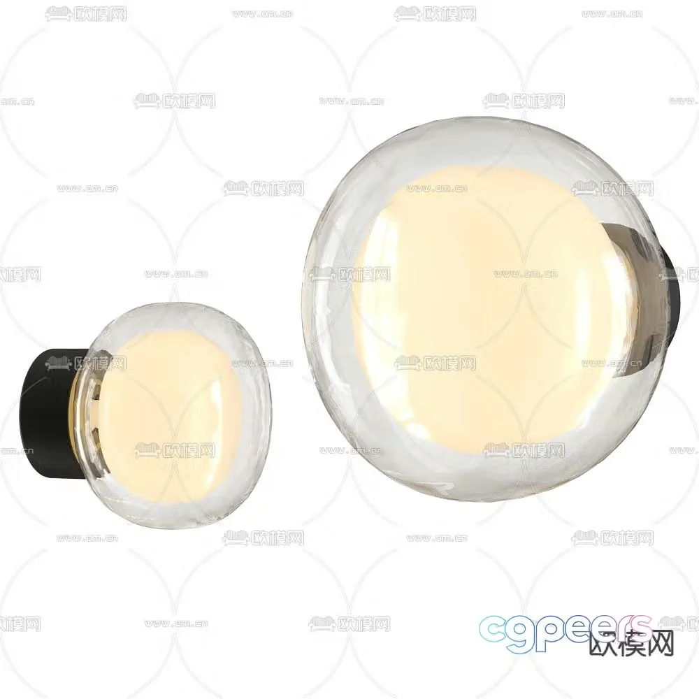Modern wall lamp glass lamp 3d model