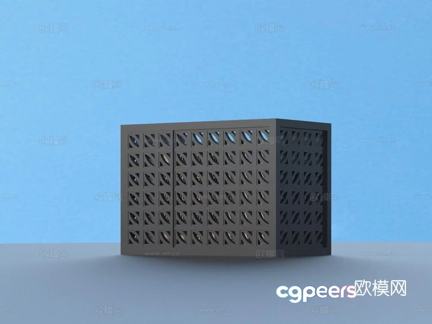 Air conditioning rack Air conditioning exterior unit Grille decoration 3D model