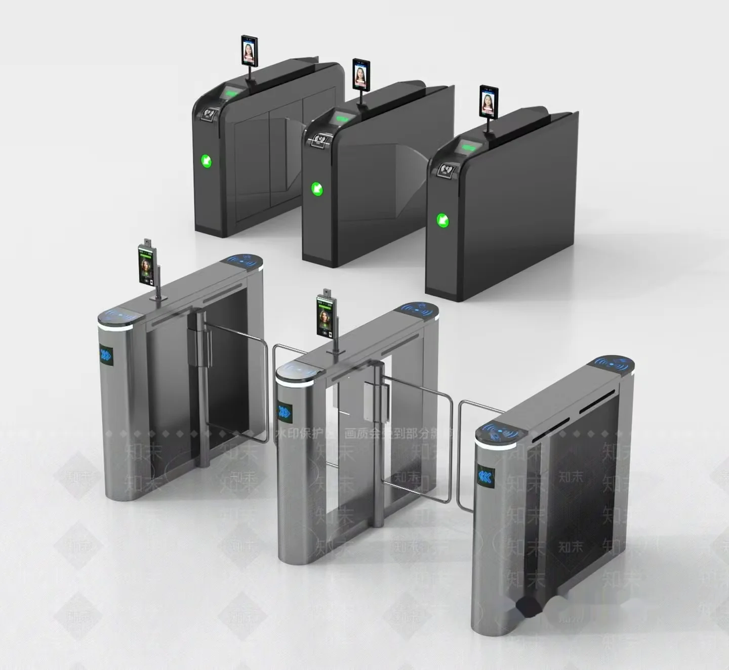 Modern Turnstile Gates 3D Model – 11380 – VRAY Render