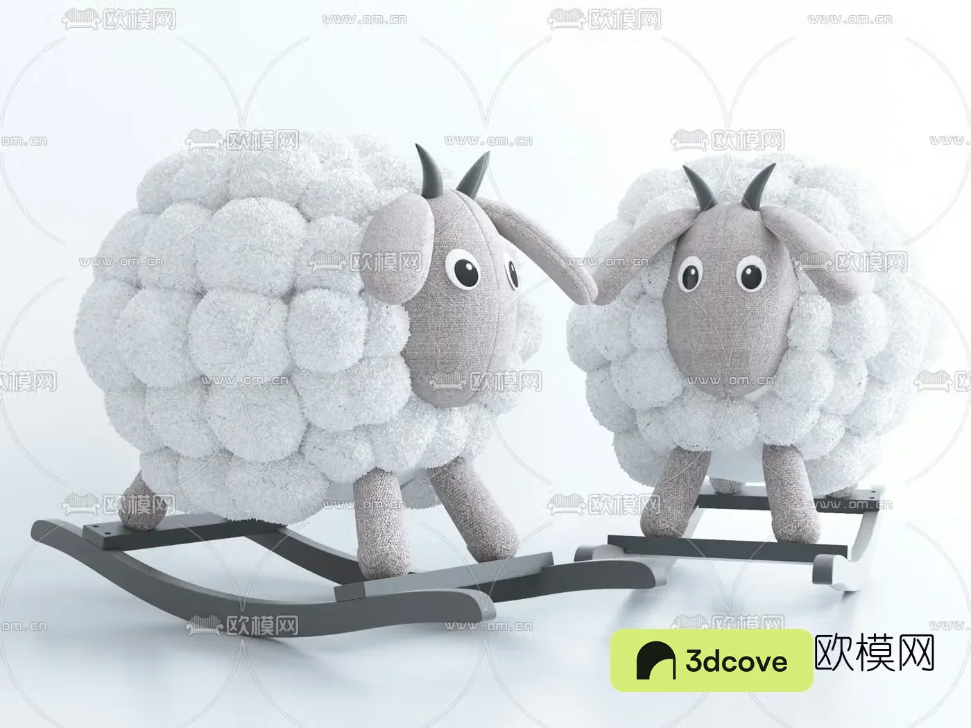 Modern sheep children’s rocking chair