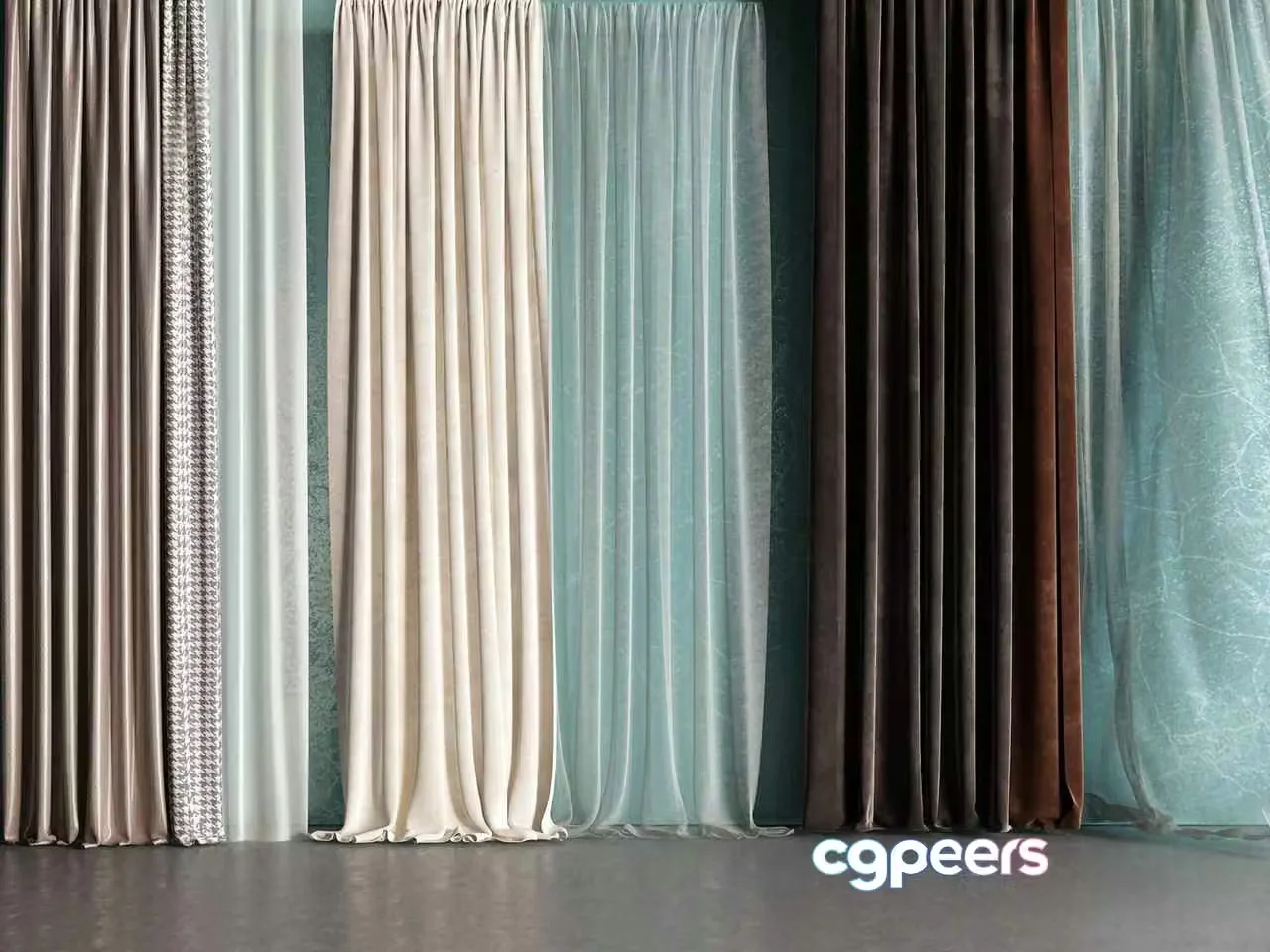 The Main Subject Is A Curtain And It Is Made Of Fabric 3D Model – 7511 – VRAY Render