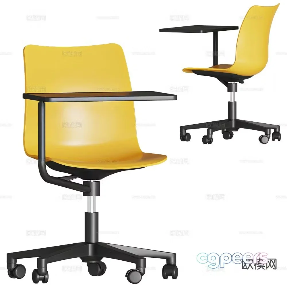 Milani office chair training chair table 3d model