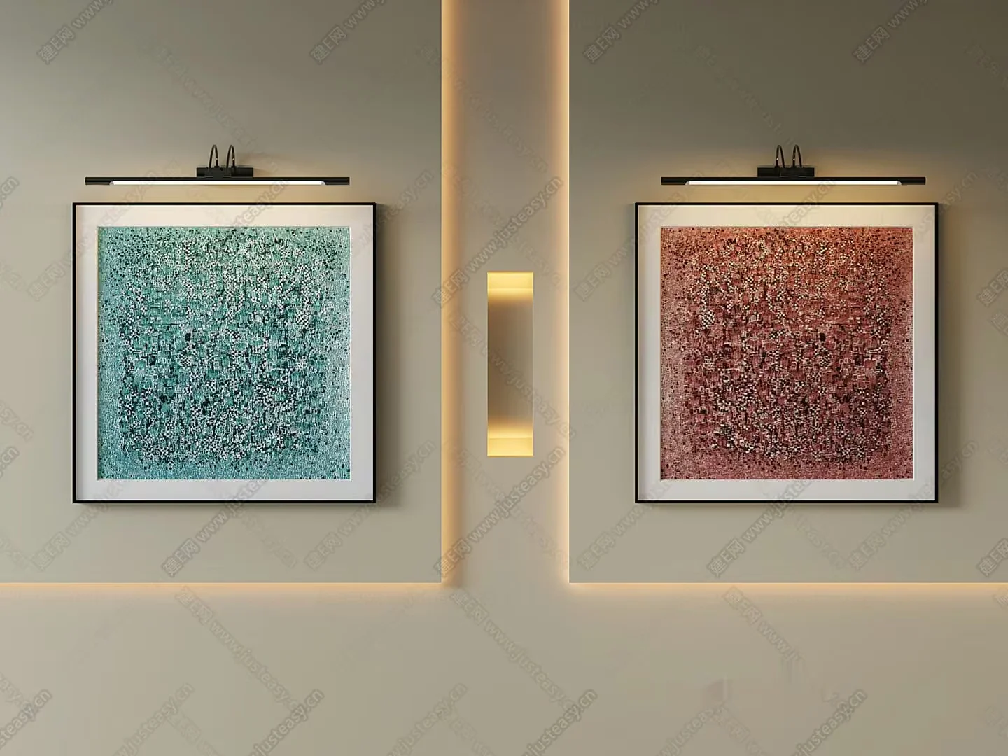 Modern Wall Art 3D Model – 12964 – VRAY Render