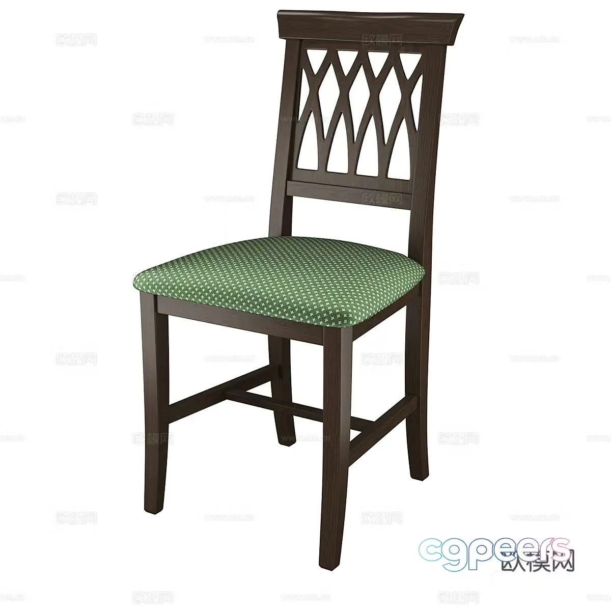 Nordic simple single chair chair simple chair casual chair stool 3d model