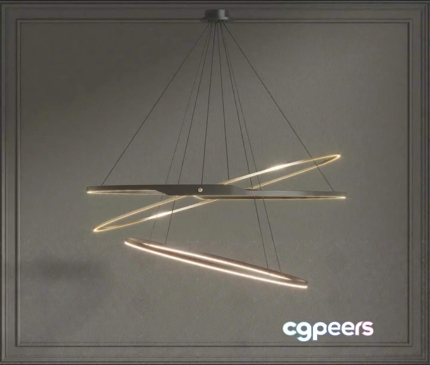 A Modern Light Fixture 3D Model – 18286 – VRAY Render