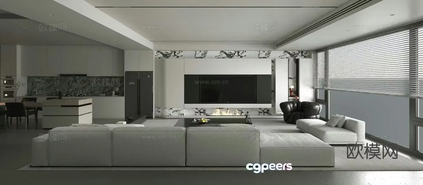 3D model of high-end Huike restaurant