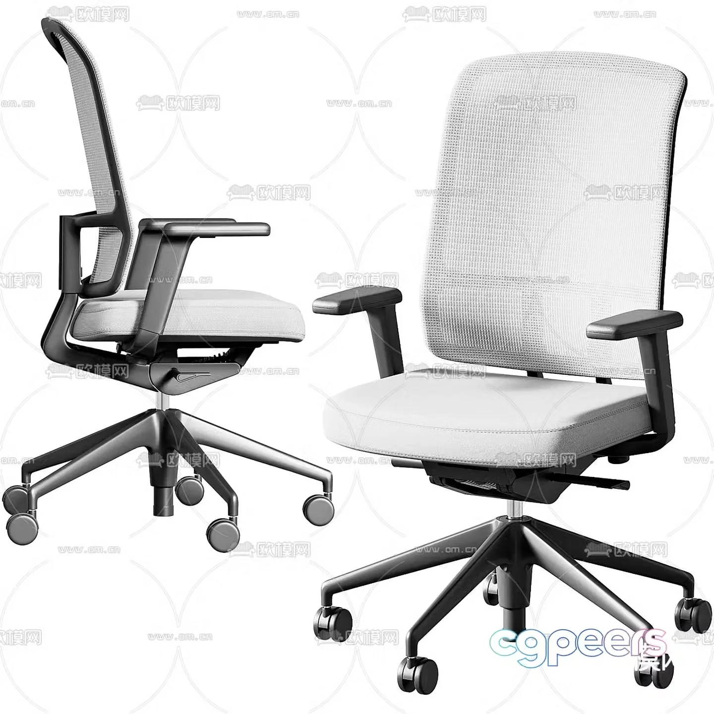 Vitra staff chair office chair 3d model