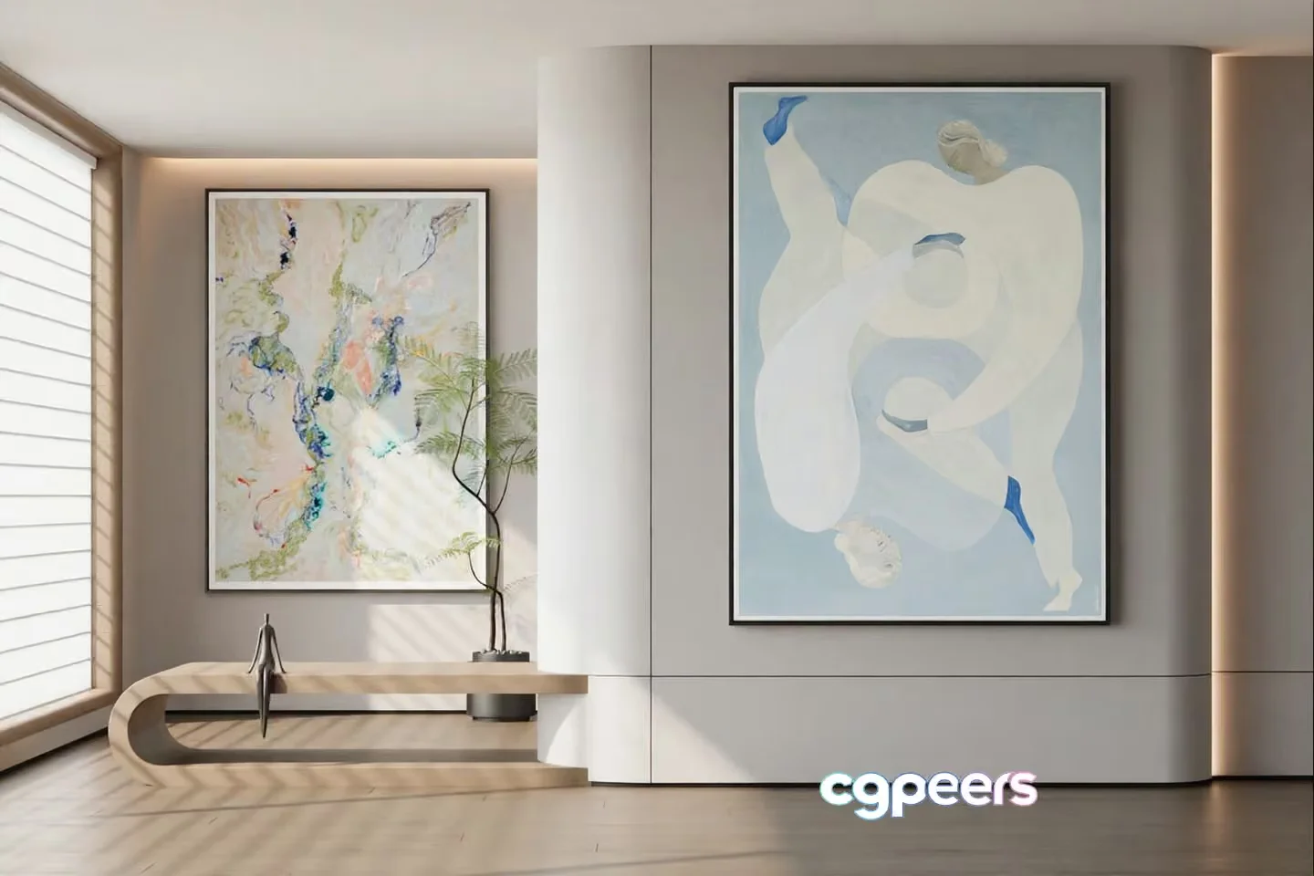 Modern Art Gallery 3D Model – 7208 – CORONA Render