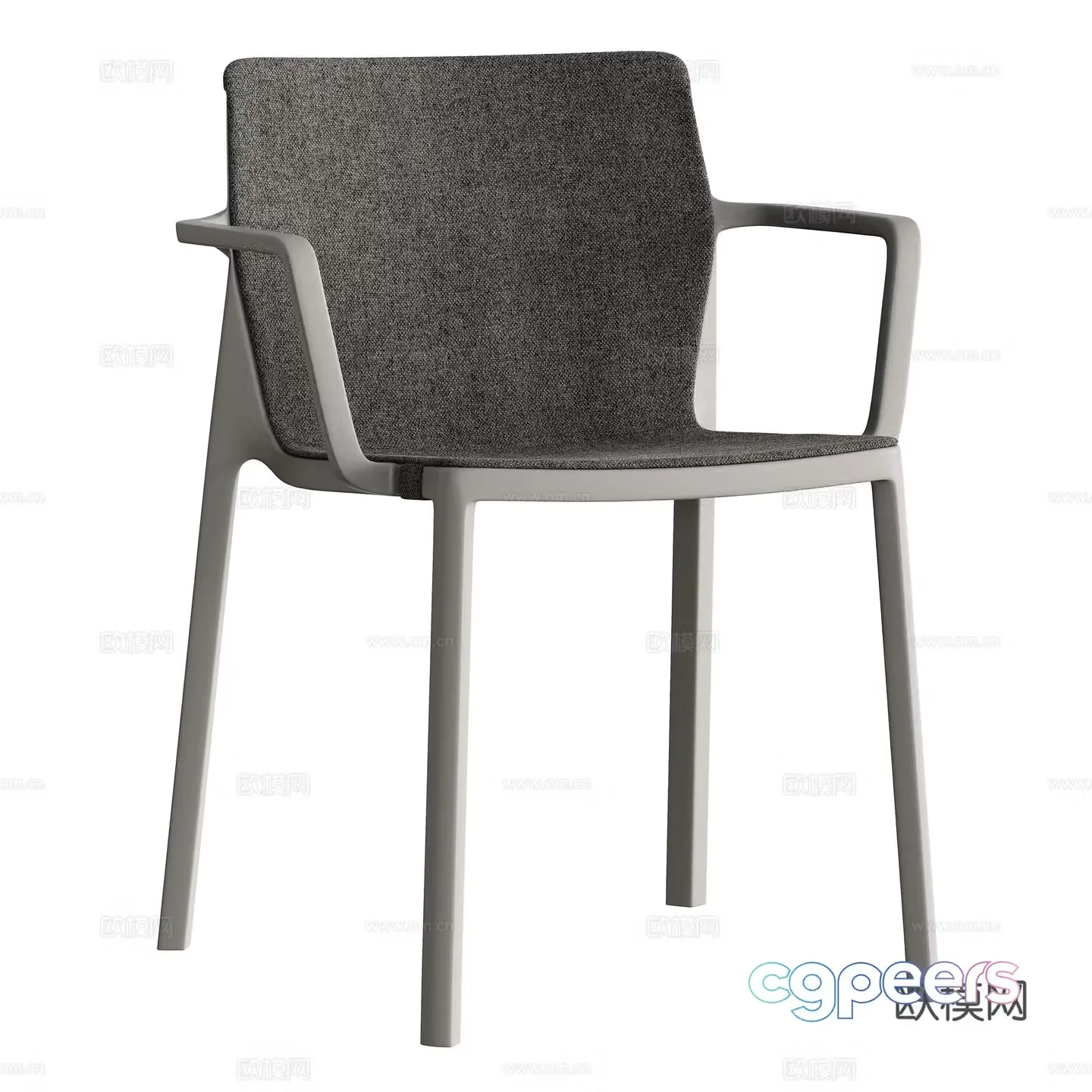Modern minimalist dining chair 3d model