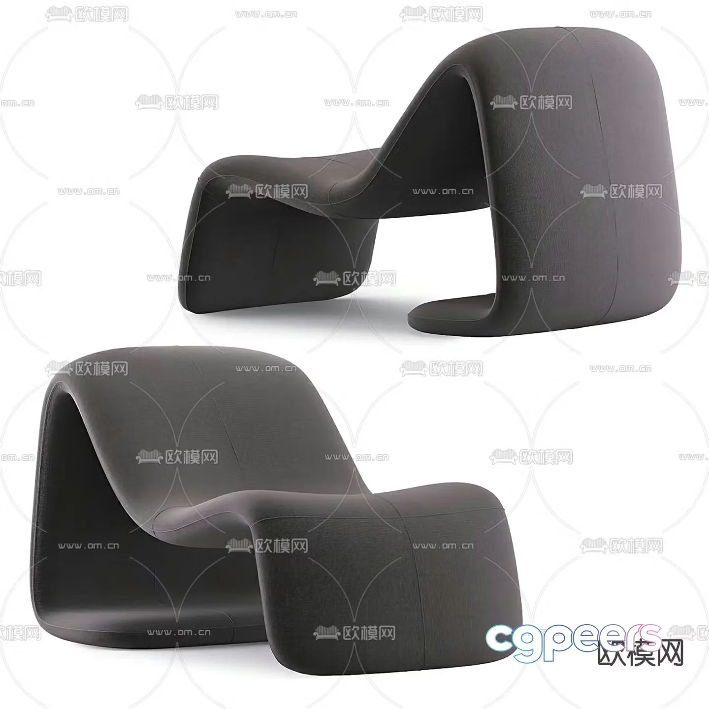 Special shaped chair leisure chair 3d model