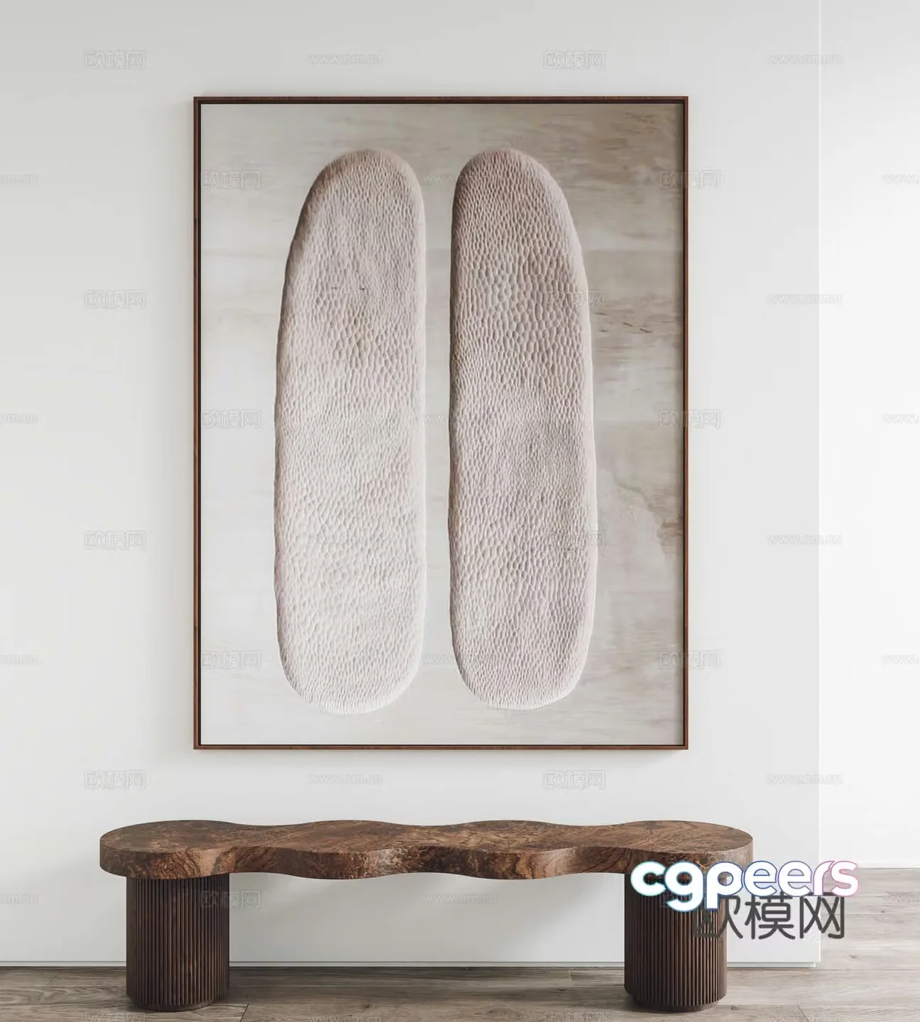 Wasabi wind hanging painting decorative painting stool 3d model